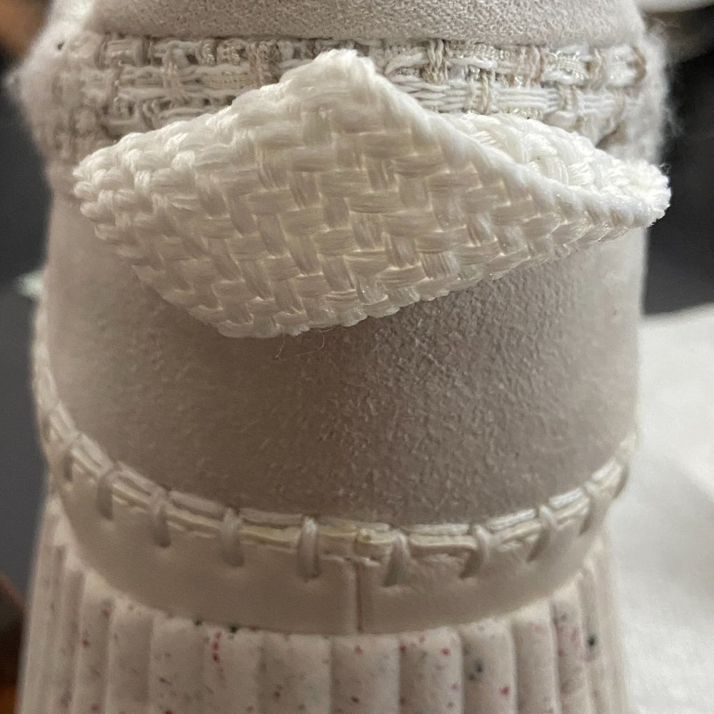 Universal Thread White Tweed Platform Sneakers Sz… - image 5